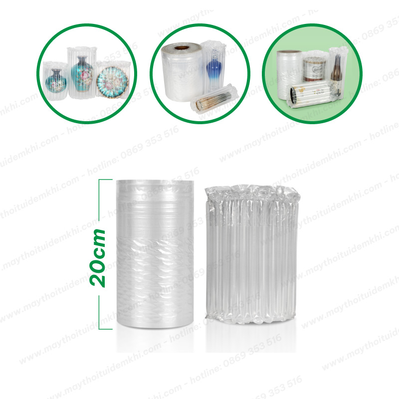 Hoàn thiện bọc hàng với đệm khí 20cm