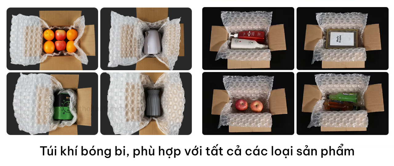 Túi xốp hơi bóng bi chèn hàng, xốp khí chèn hàng chống sốc