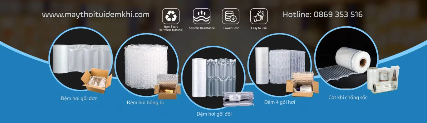 Cột khí chống sốc, máy thổi túi đệm khí