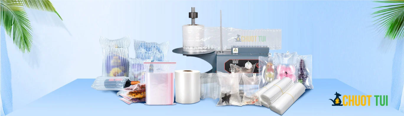 Máy thổi túi đệm khí, cột khí chống sốc
